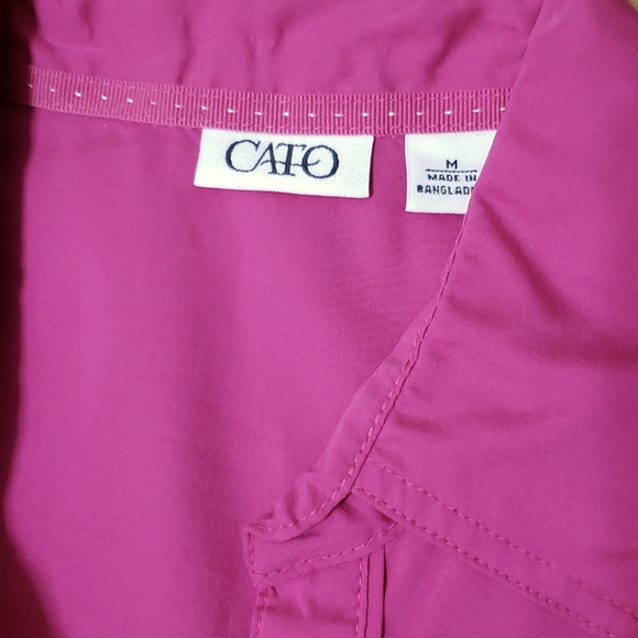 Cato - Hot Pink Ruched Shirt - Ladies Medium - Picture 3 of 11